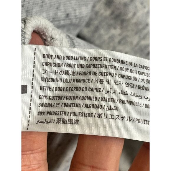 Abercrombie Hoodie Floral Embroidery S Gray Preppy Active Sporty Y2K Classic 80s - Picture 11 of 12